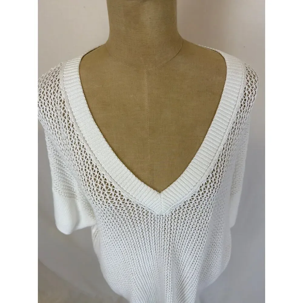 NWT Soya Concept While Cotton Linen Oversized Top Size XS #0503
